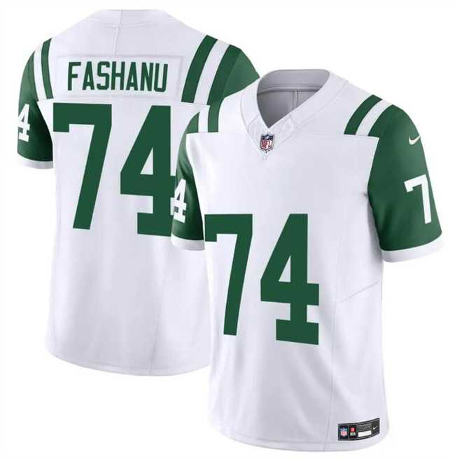 Men & Women & Youth New York Jets #74 Olu Fashanu White 2024 Classic Alternate Vapor F.U.S.E. Limited Stitched Jersey->new york jets->NFL Jersey